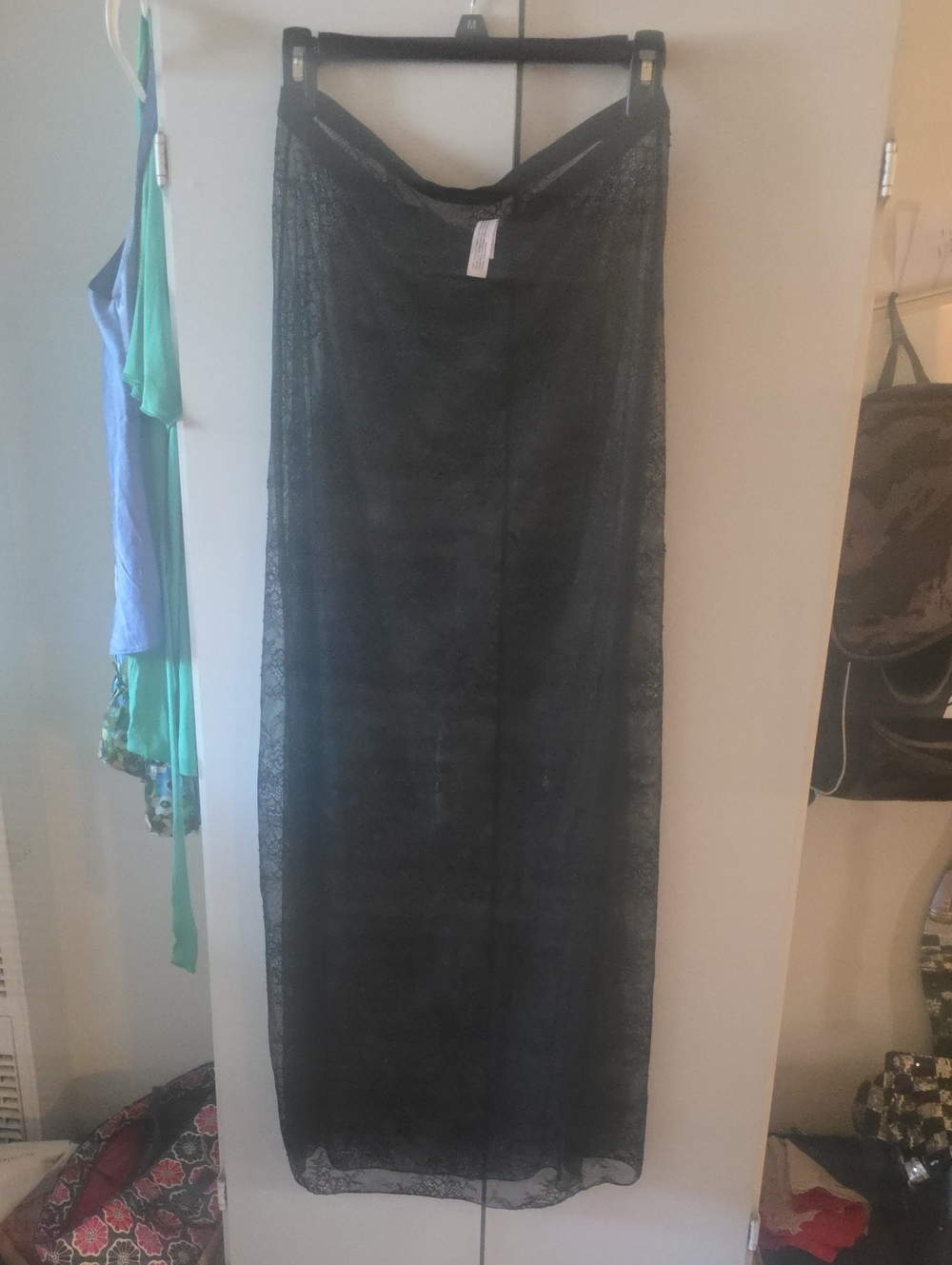 Auden Black Sheer Maxi Skirt - Delicate Layered Look